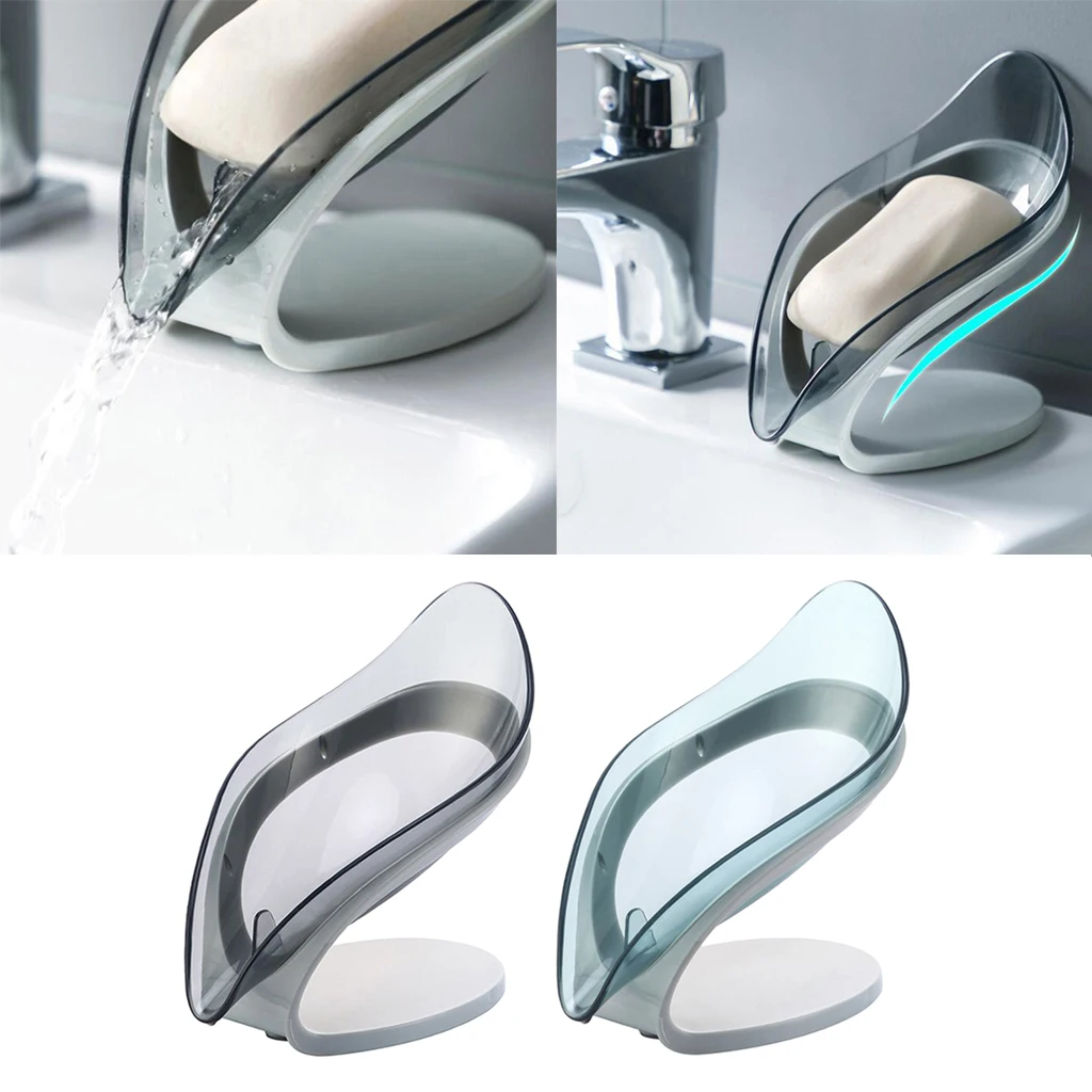 

Leaf Shape Bar Soap Box Self Draining Bathroom Soap Holder Drainage Soap Dish