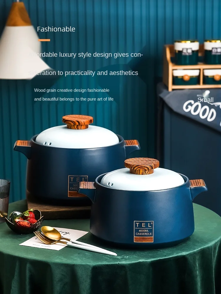

High Temperature Casserole Gas Stove Special Stew Pot Soup Household Ceramic Casserole Casserole Rice Dry Stew Pot Durable