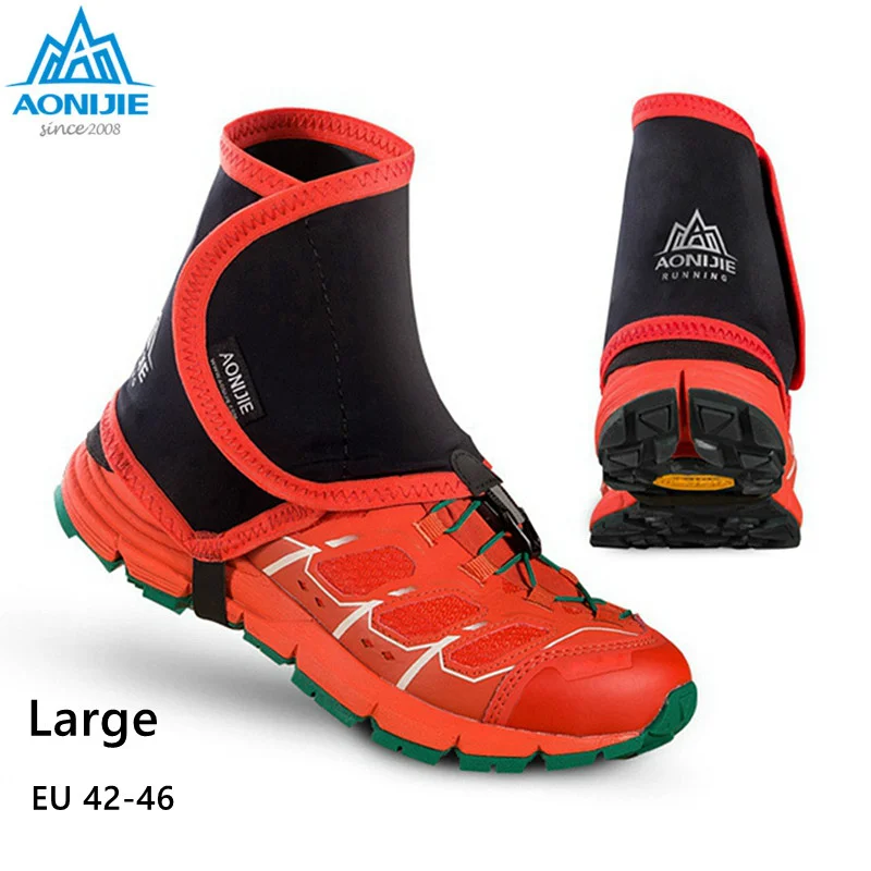 Aonijie E940 E941 Low Trail Running Gaiters Protective Wrap Shoe Covers Pair For Men Women Outdoor Prevent Sand Stone