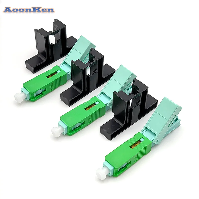 Wholesales SC APC Fast Connector Single-Mode Connector FTTH Tool Cold Connector Tool 53mm Fiber Optic Fast Connnector