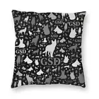 Модный чехол для диванной подушки в стиле немецкой овчарки GSD, домашняя декоративная наволочка для подушки в виде льфика, 45x45, наволочка для дивана