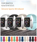Ремешок силиконовый для Apple watch band 44 мм, браслет для смарт-часов iwatch band 42 мм 40 мм 38 мм, 6 SE 5 4 3 2 1