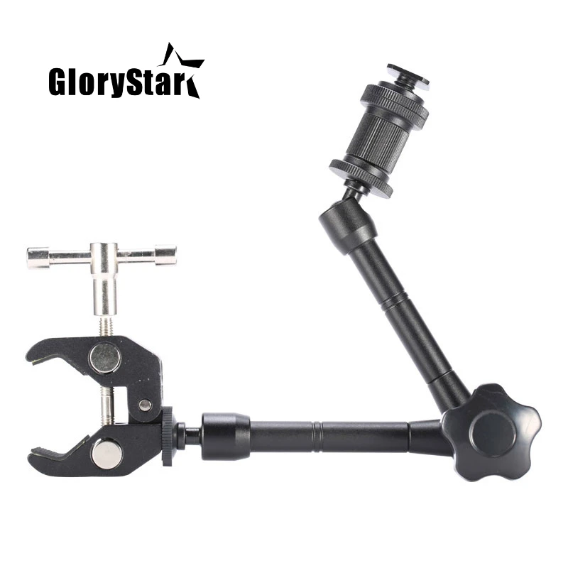 GloryStar 11 Inch Adjustable Friction Articulating Magic Arm Super Clamp for SLR LCD Monitor LED Flash Light Camera Accessories |
