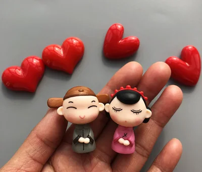 Маленькие человеческие Мини Пара прополка happy магнит на холодильник