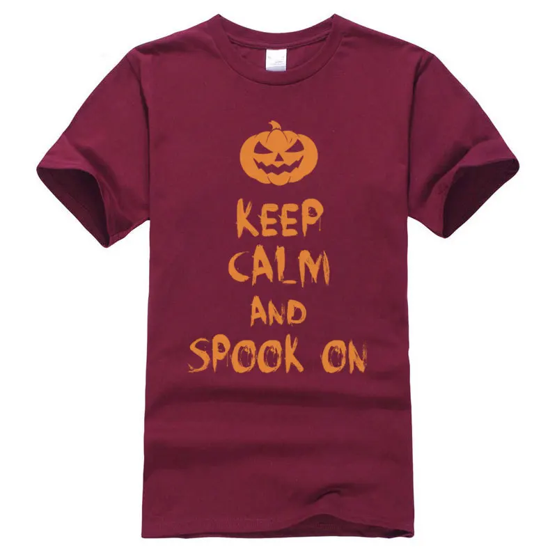 

Hiphop Top Popular s Keep Calm Halloween calabaza demonio grfico para hombres 2019 marca de moda ropa Casual