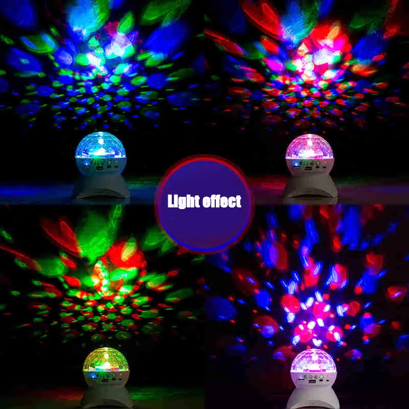 Беспроводной bluetooth Динамик сценический светильник RGB светодиодный хрустальный