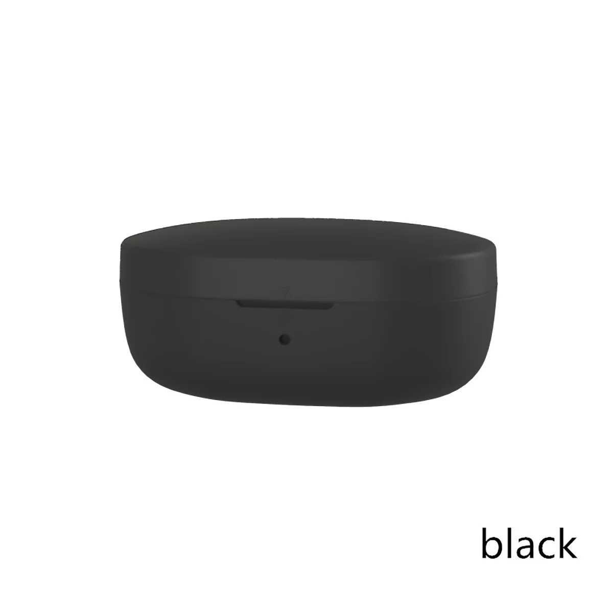 Однотонный силиконовый защитный чехол для наушников, чехол для Xiaomi Redmi Airdots TWS, Bluetooth наушники, Модный чехол для гарнитуры - Цвет: Черный