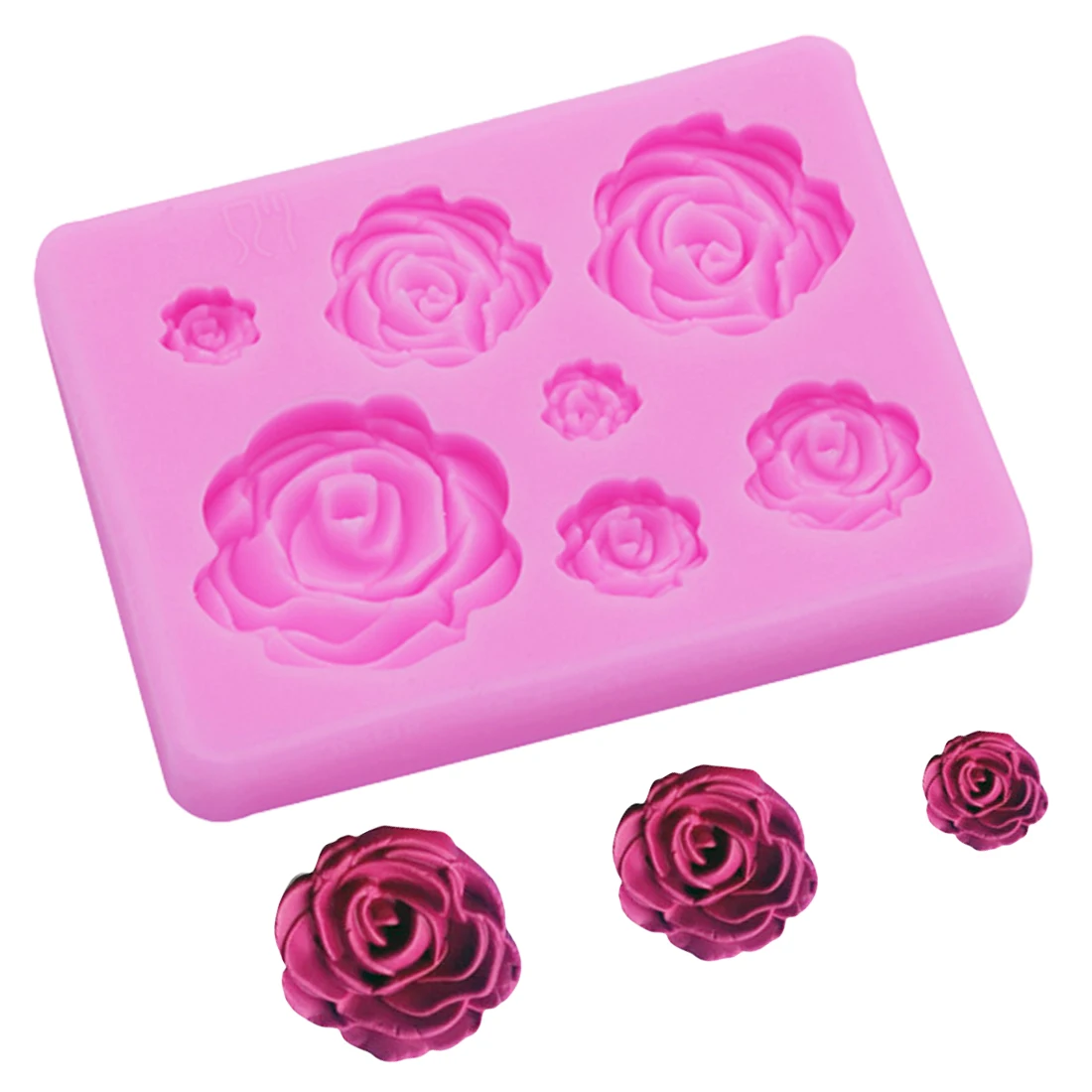 

1pcs DIY Fondant Cooking Cake Decorating Tools Rose Flower Shape Cake Silicone Mold 3D Cake Decorations Chocolate Party