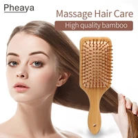 hair brush women massage bamboo combs anti static high quality detangling reduce hair loss styling tool barber accessories