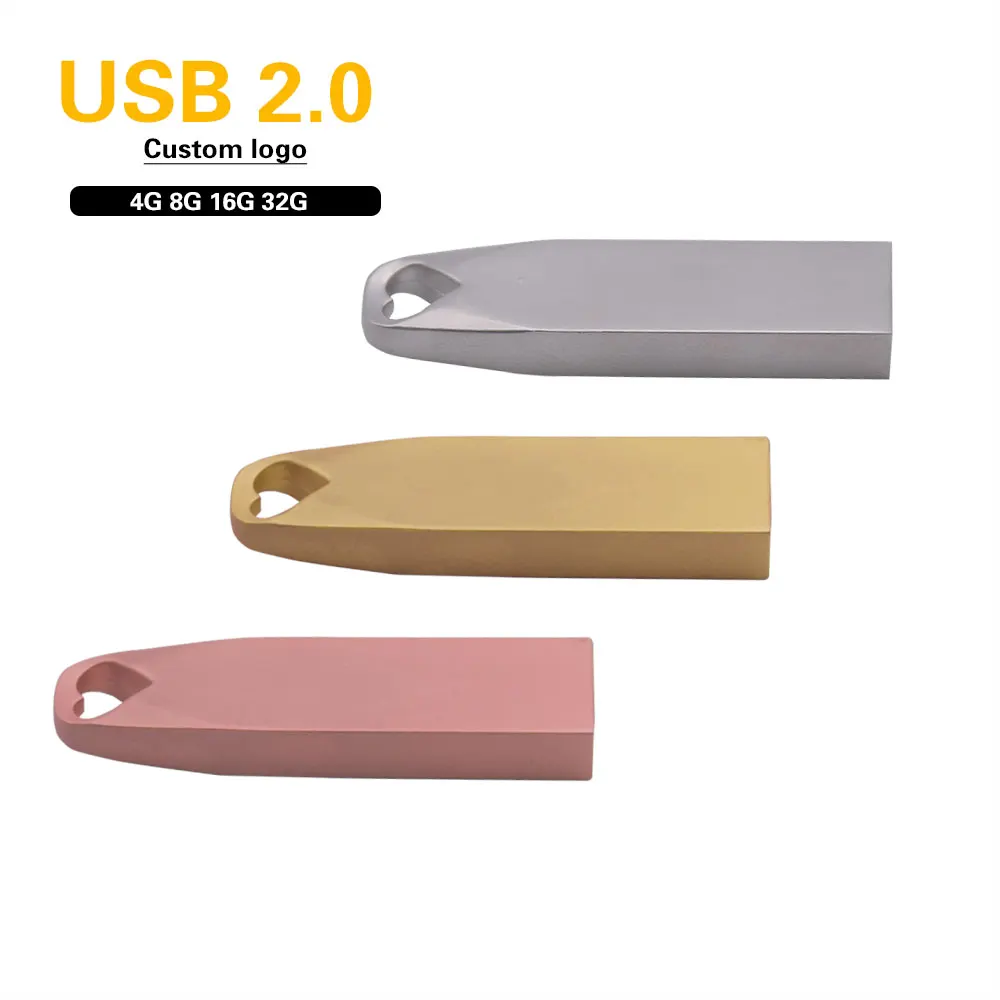 Новый металлический Usb флеш накопитель в форме сердца 2 0 USB с индивидуальным