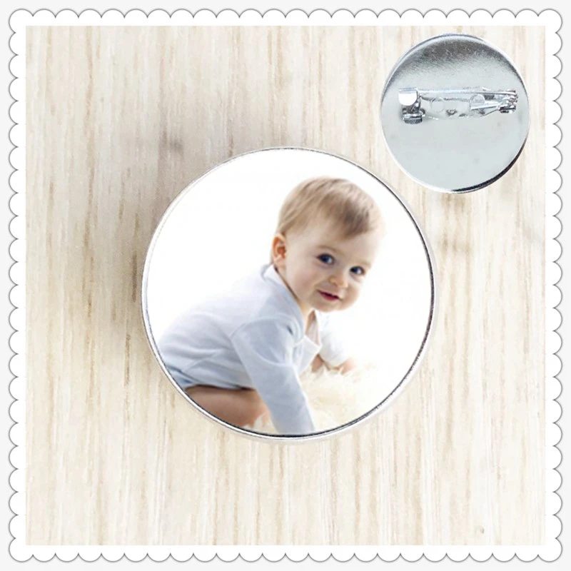 Индивидуальная индивидуальная брошь с фотографией для детей папы мамы брата