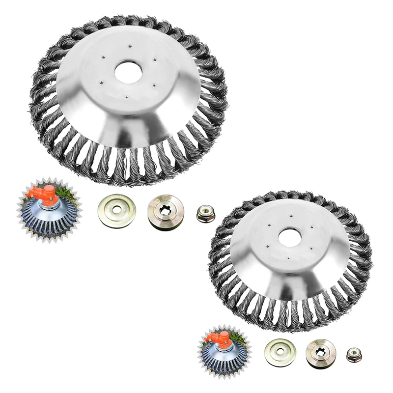 

Вращающаяся щетка-колесо для газона, садоводства, сельскохозяйственных инструментов, головка для сорняков, щетка из проволоки, диск, провол...