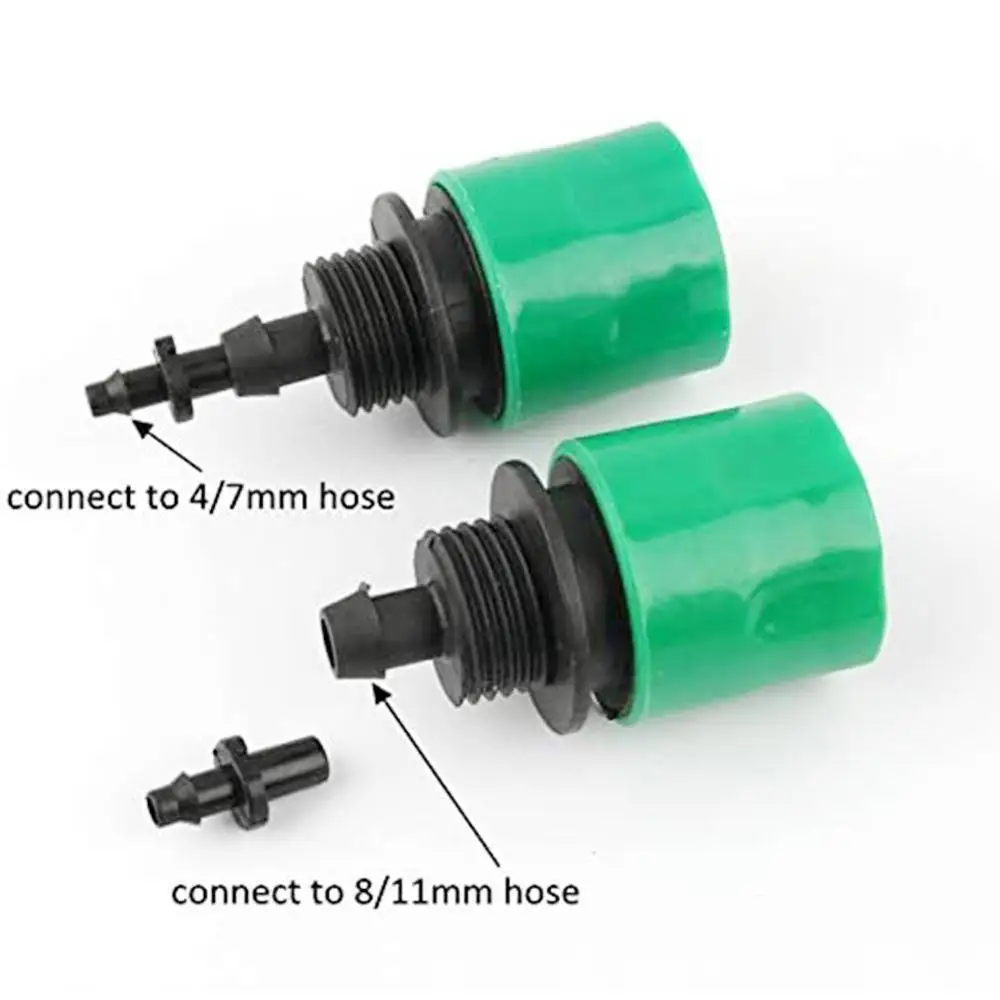 

2pcs 8/11 mm 4/7mm hose barb quick connector garden 3/8" micro adapter water tap 1/4" plant pipe watering Faucet irrigation C9Q6