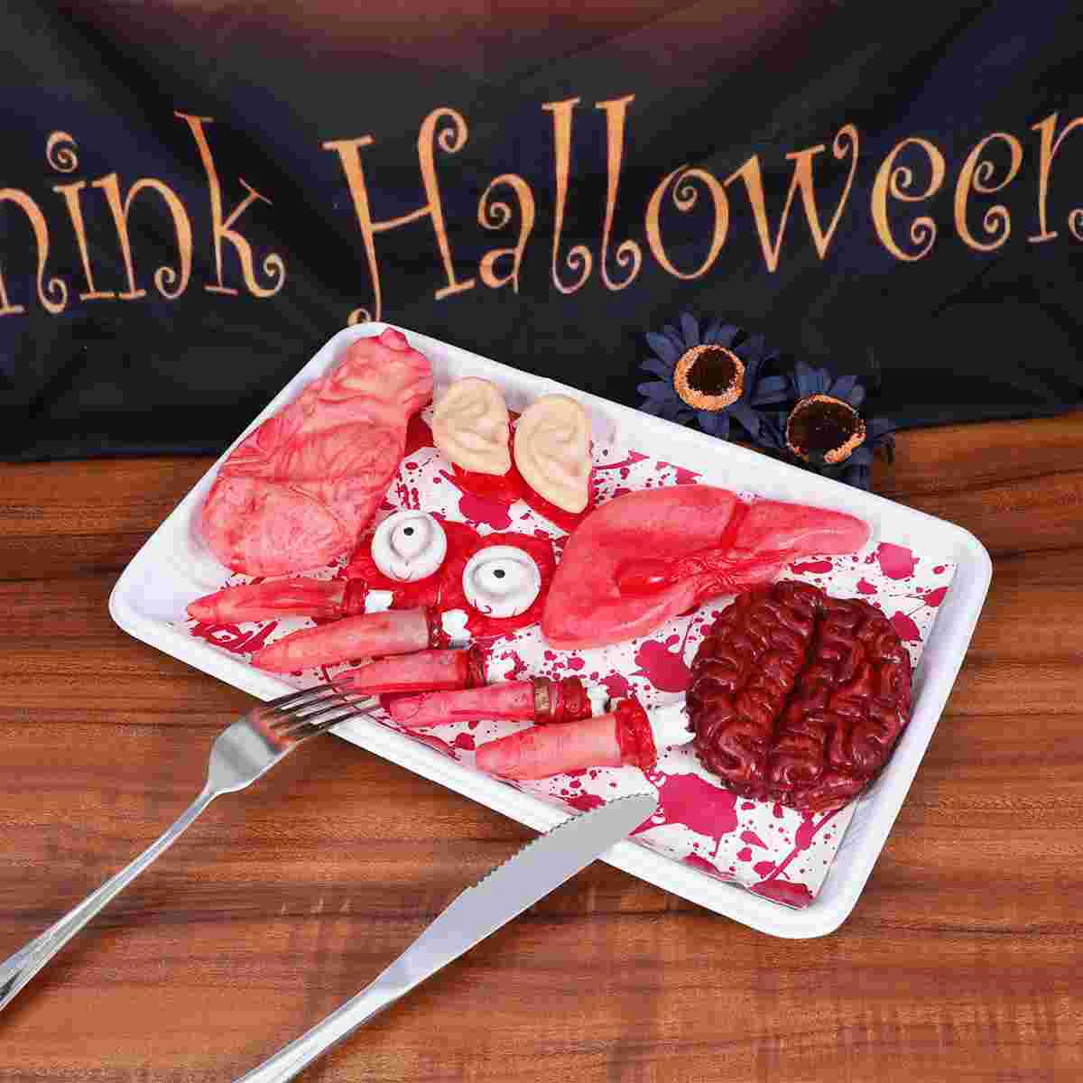 Дом с привидениями, сломанные руки, реалистичный ужасный набор для еды, игровые вещи (коробка для еды)