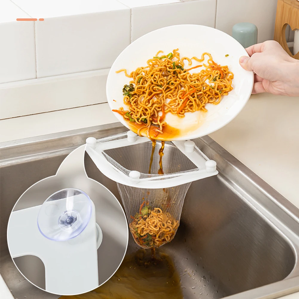 Сетка для слива Кухонных Отходов корзина с фильтром на присоске | Дом и сад