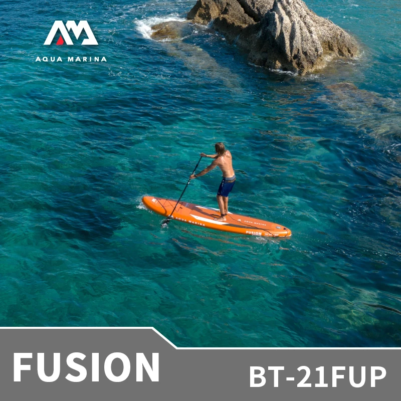 

AQUA MARINA FUSION 3.3m Inflatable Surfing Board SUP Stand Up Aquatic Sports Surfboard Paddle Board With Safety Rope 2021 NEW