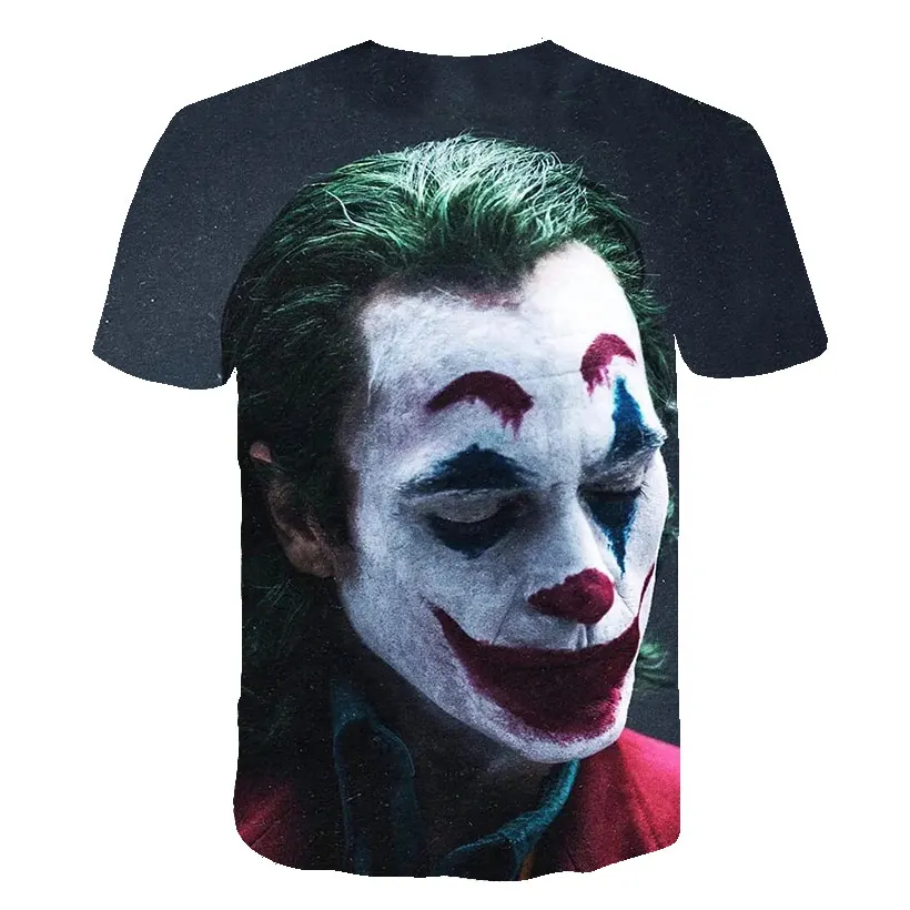 Размера плюс XXL-5XL Cool "," Джокер " Новая летняя футболка почему так серьезно Harajuku футболка круглый вырез горловины с оборками повседневные футболки Homme De Marque