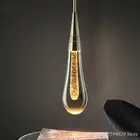 Американская Золотая люстра с длинной линией, светильник для спальни, ресторана, бара, креативные стеклянные лампы, Подвесная лампа