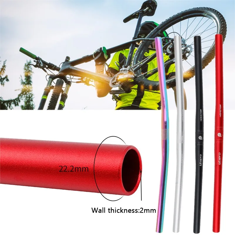

Bicycle Handlebar Aluminum Alloy Handlebar Straight MTB Bicycle Riser Flat Handle 580mm Bicycle steering wheel Road Bike Parts