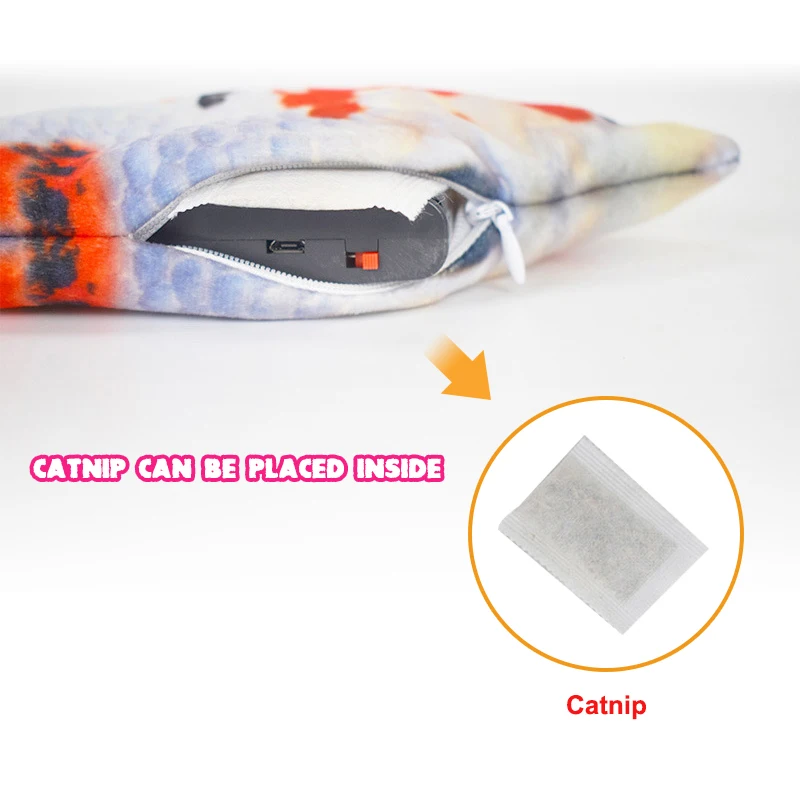 Интерактивная рыбка для кошек игрушка с USB-зарядкой компактный электрический