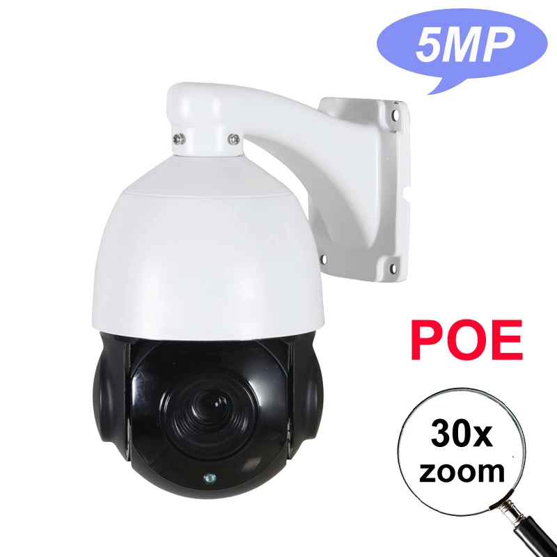 

4K 8MP PTZ Camera Outdoor 30X Zoom Motion Detection IR 80m 360° Pan Range Hikvision Protocol POE PTZ IP camera Onvif H.265