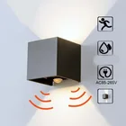 Уличный светодиодный настенный светильник с радаром и датчиком движения, настенная лампа с регулируемым углом, водонепроницаесветильник для спальни, гостиной, сада, крыльца, 7 Вт