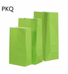 100 шт. конфетных цветов крафт бумажный пакет без ручки подарки посылка мешок для