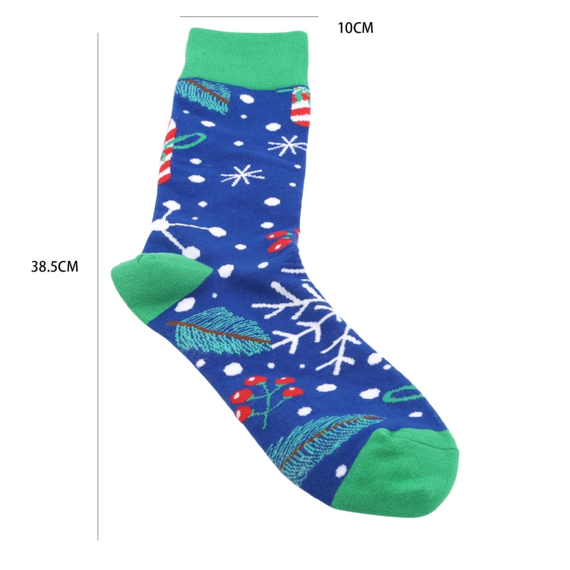 

Christmas Tree Snow Elk Gift Cotton Happy Men Socks New 2021 Autumn Winter Christmas Woman Socks Funny New Year Santa Claus