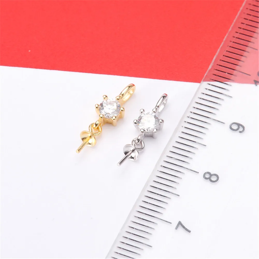 

Retro Style Metal 925 Sterling Silver Connector Pearl Bead Caps Diy Jewelry Accessories