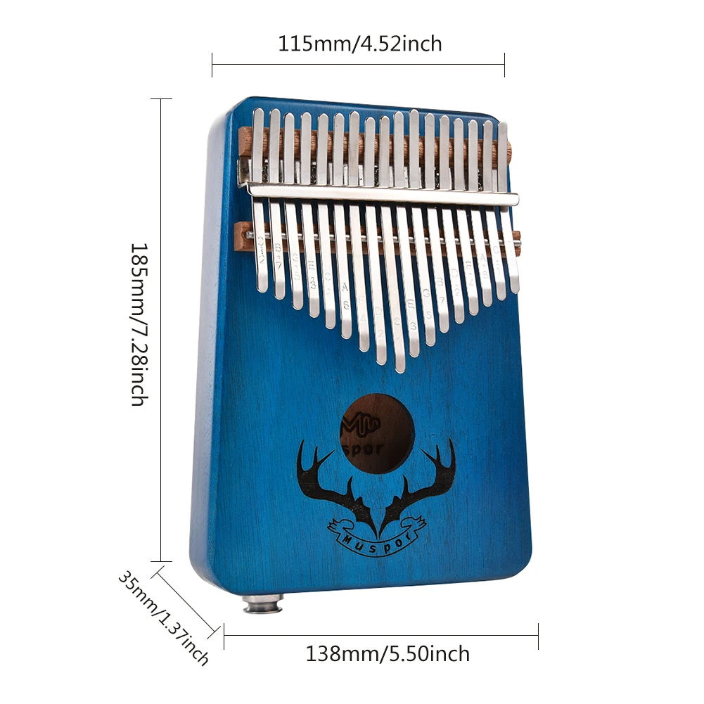 

17 Key Solid Mahogany Thumb Finger Piano Built-in Pickup Christmas Gift High-quality Material Mini Musical instrument