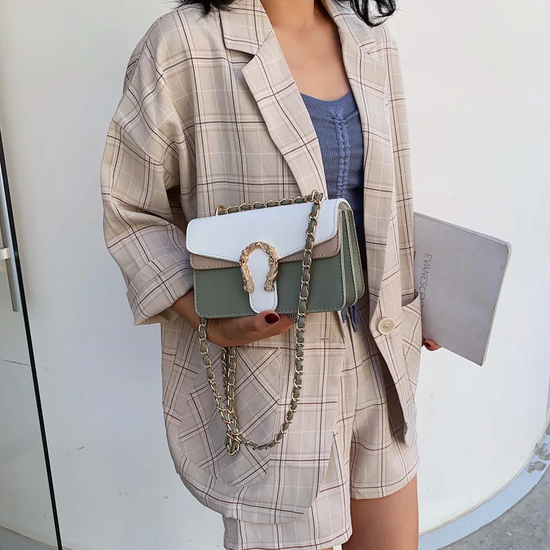 JIULIN New Chic Chain Small Square Bag Korean Version Baitao Yang Qi Single Shoulder Slant | Багаж и сумки