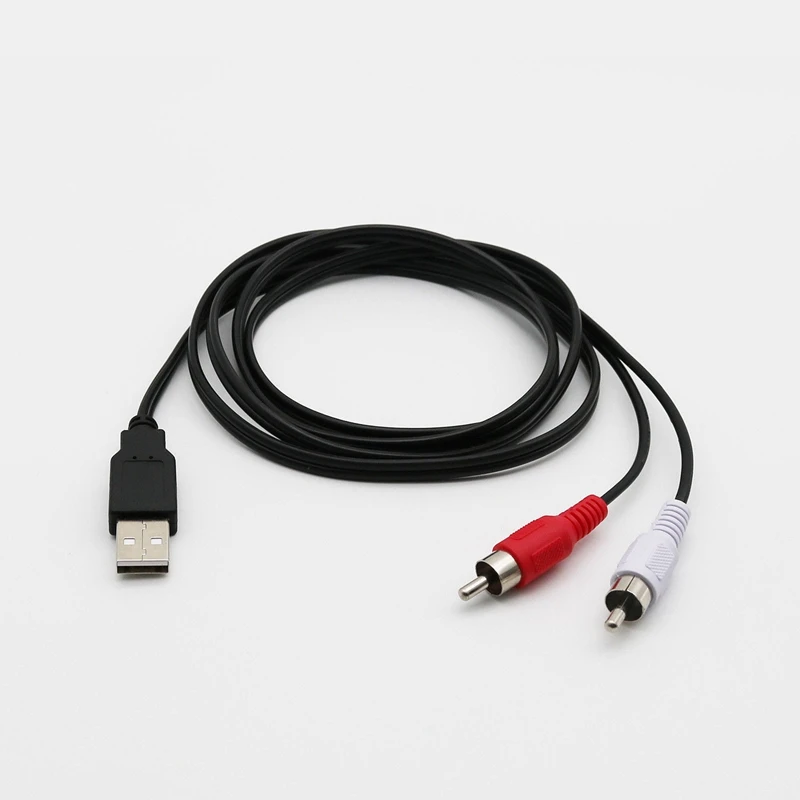 1 5 м Usb Папа-папа 2X Rca штекер Phono Av кабель ПК ТВ Aux вывода видео адаптер | Электроника