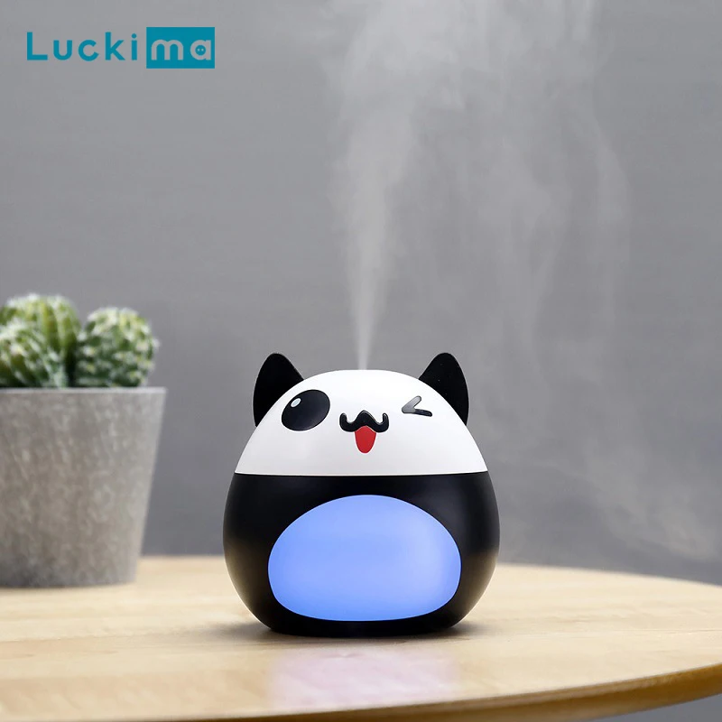

Cartoon Mini Ultrasonic Air Humidifier LED Night Light Aroma Essential Oil Diffuser for Home Car Office USB Fogger Mist Maker