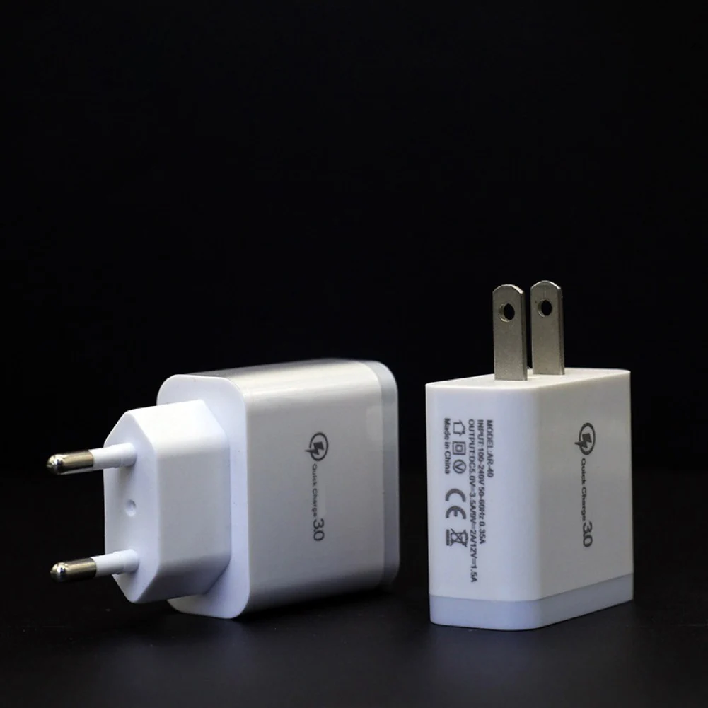 USB зарядное устройство штепсельная вилка EU/US 5V 3.5A QC3.0 одиночный в AC быстрое