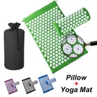 Акупрессурный Коврик для йоги Kuznetsov, подушка с шипами лотоса, аппликатор, игольчатая подушка для снятия боли в спине, набор подушек Eco пранамат, подарочная сумка