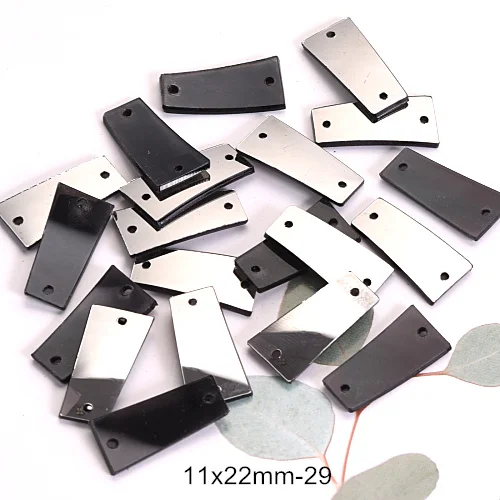 29-11x22mm Высокое Качество гематит 20 шт зеркальные пришивные стразы акриловые зеркальные пришивные стразы свадебные украшения F0085 - Цвет: 29-11x22mm