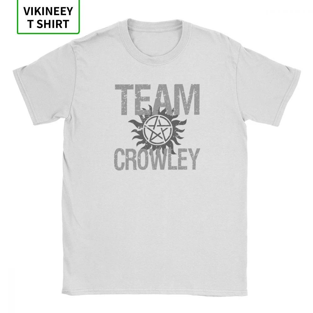 Мужские Spn братья футболка футболки Сверхъестественное команда Кроули