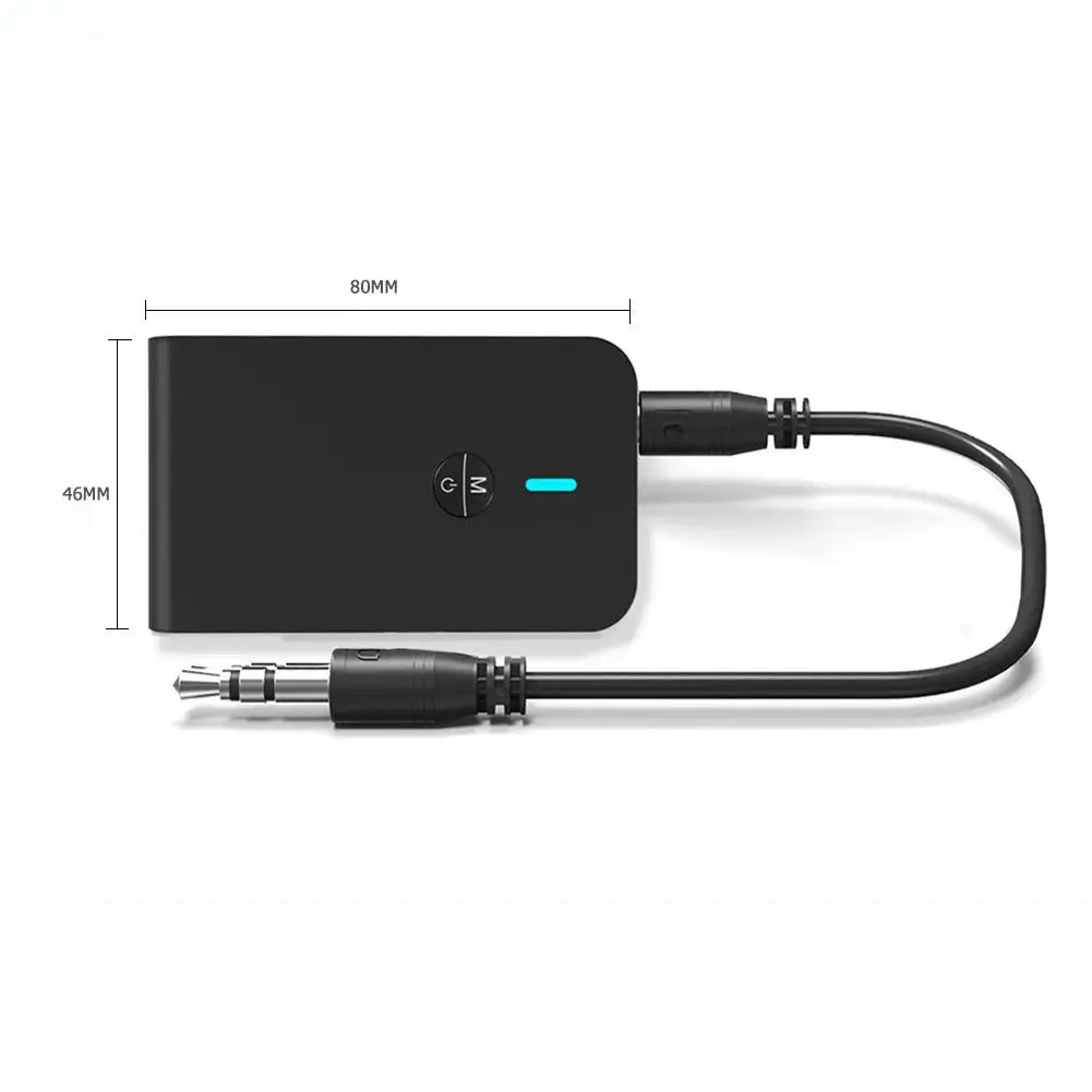 

Durable Bluetooth Adapter Delicate Texture 3 in 1 Bluetooth 5.0 Receiver Transmitter 3.5mm Audio Transceiver Adapter Dongle