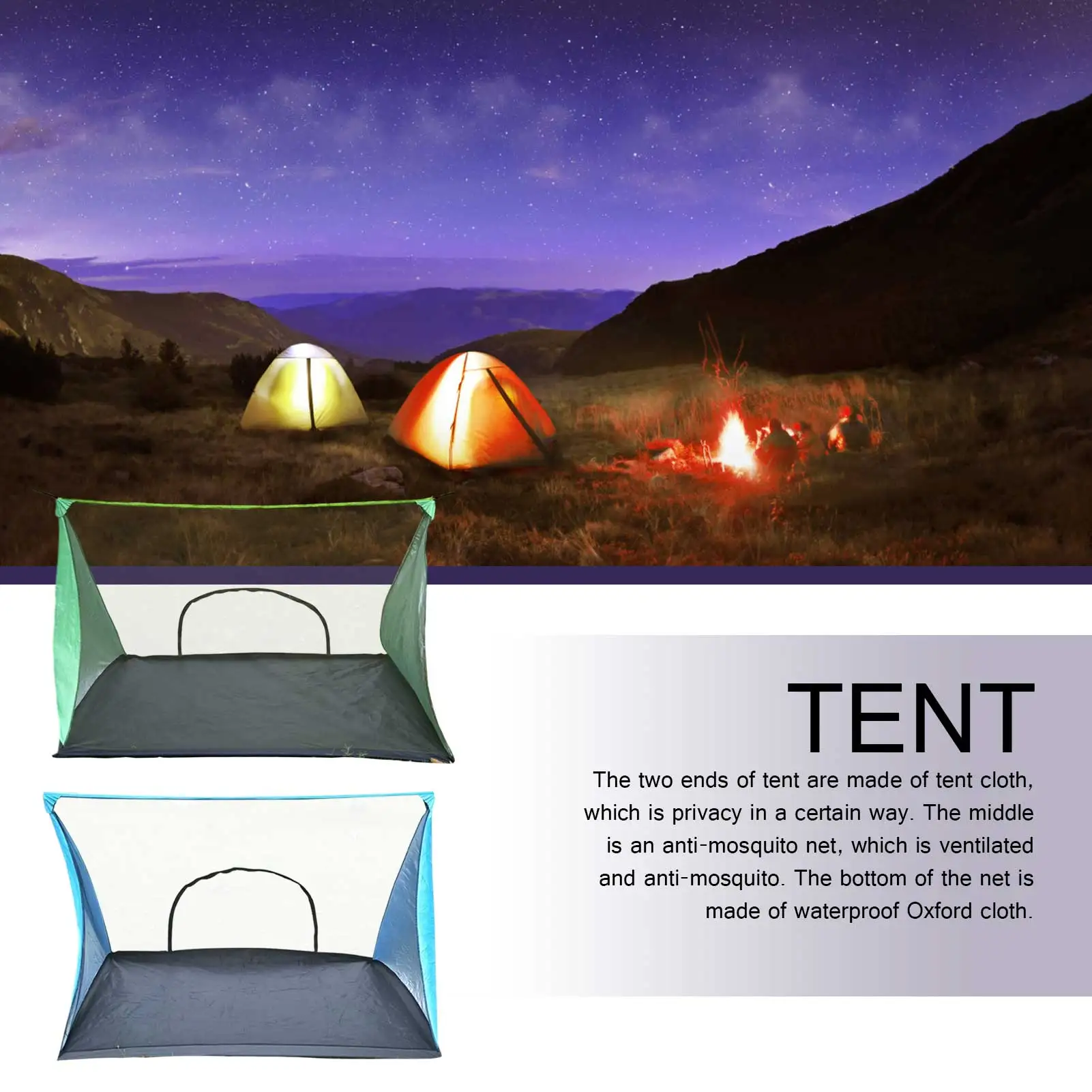 

Outdoor Camping Anti-Mosquito Breathable Anti-mosquito Gauze Net Tent For Mountain Climbing Camping Preventing Mosquitoes Tool