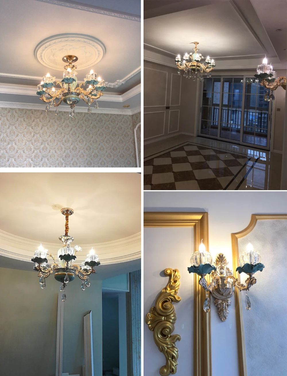 

1 Modern Chandelier Kitchen Lamp LED Lighting Dining Room Crystal Lights Living Room Chandeliers El Lustre Crystal LED Bulbs E14