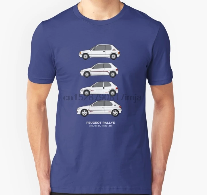 Мужская футболка peugeot 205 106 306 Rallye Классическая коллекция автомобилей