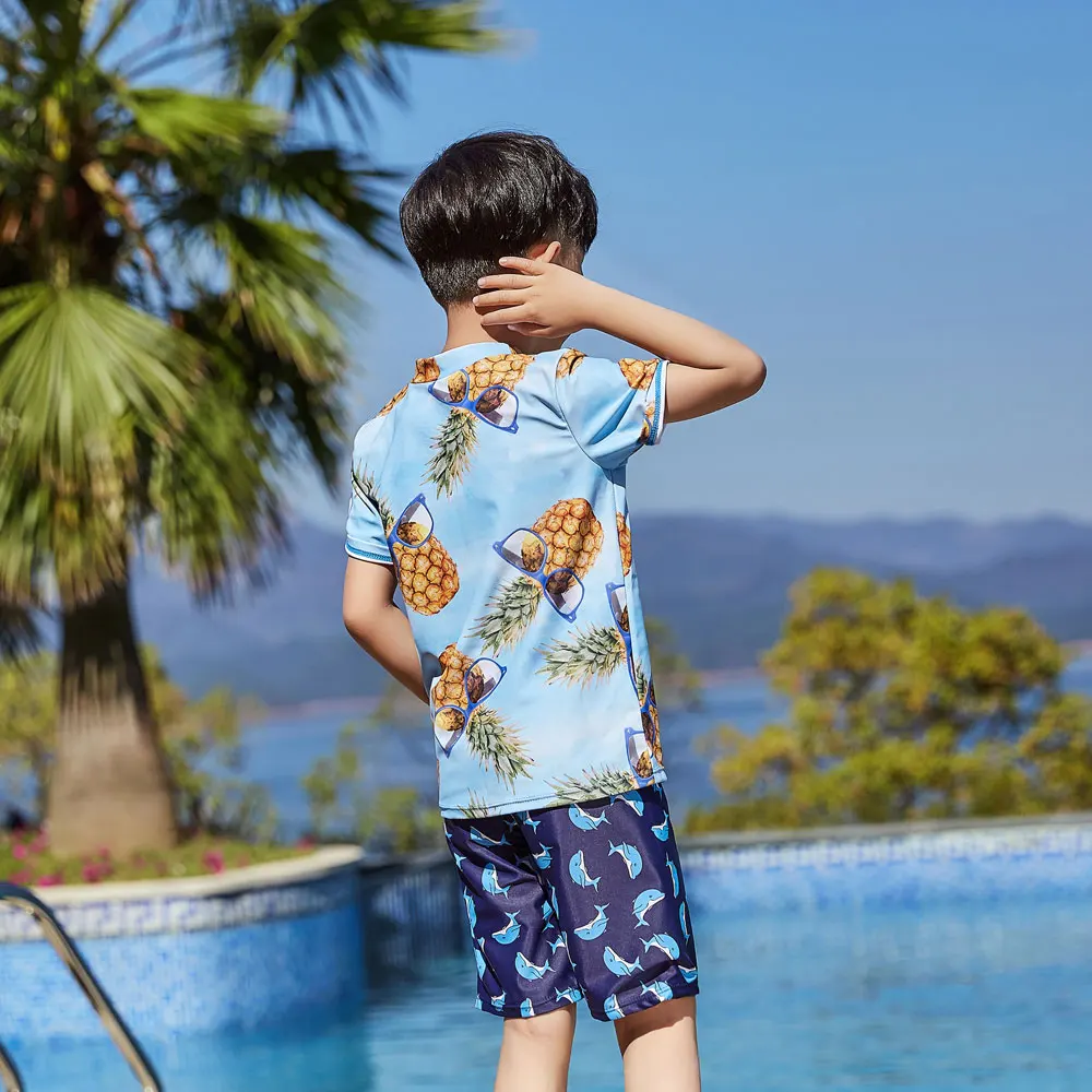 Купальный костюм с УФ защитой от солнца комплект из двух предметов топ и нижняя