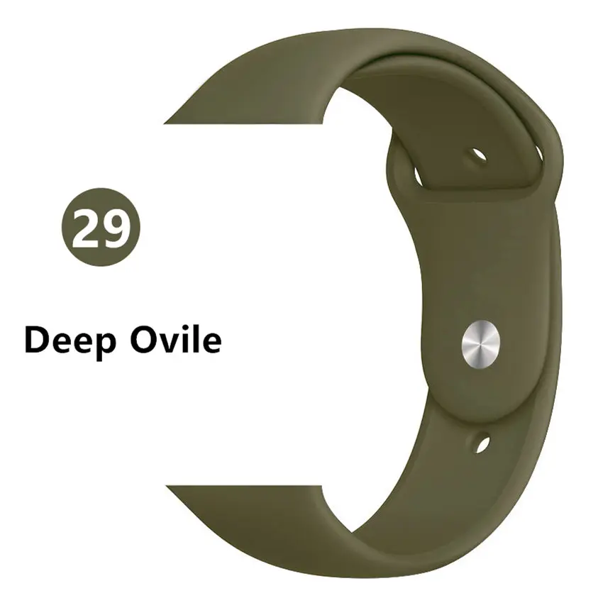 Dark Olive 29 Ремешок для apple watch 5 4 ремешок apple watch 44 мм 40 мм iwatch 3 2 1 ремешок 42 мм 38 мм для хорошего клиента - Цвет ремешка: Dark Olive 29