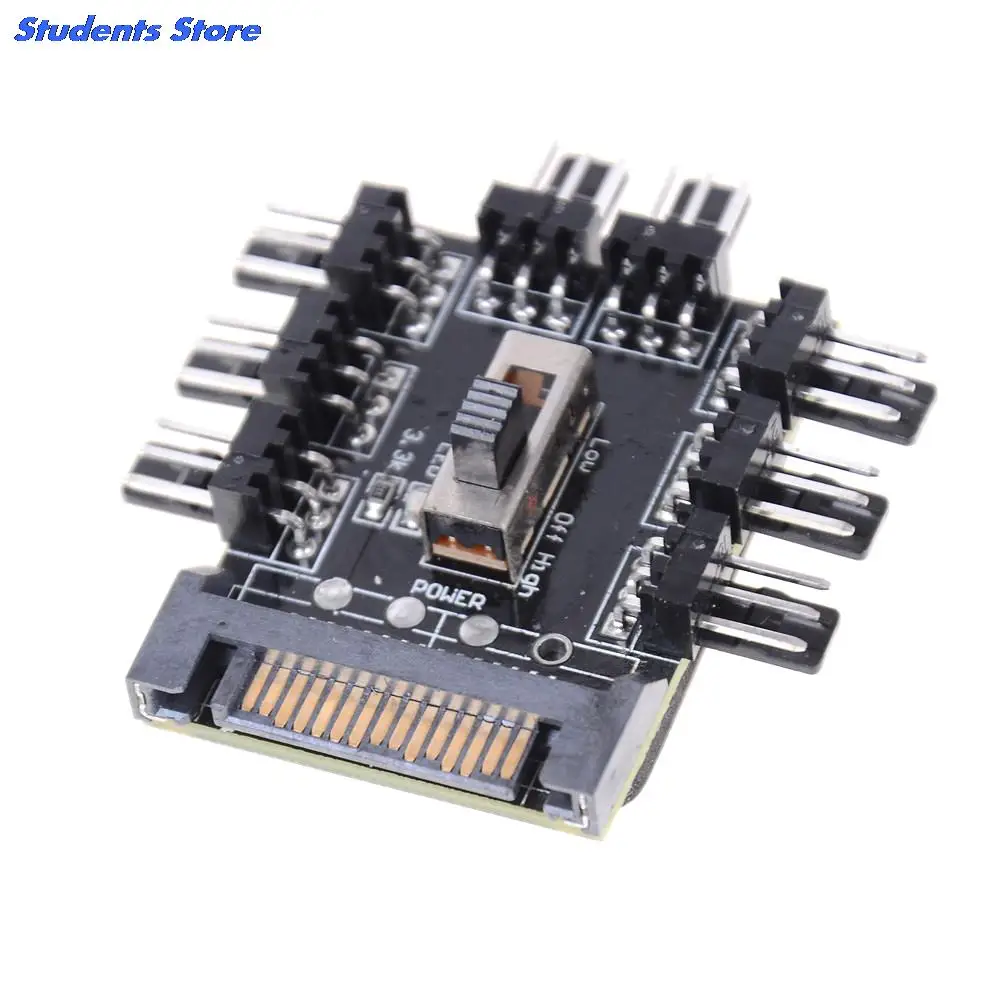 ПК 12V SATA 1 до 8 3pin разъем питания PCB адаптер 1To способ охлаждения разветвитель