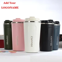 custom logo stainless steel coffee thermos mug portable car vacuum flasks travel thermo cup water bottler thermocup for gifts