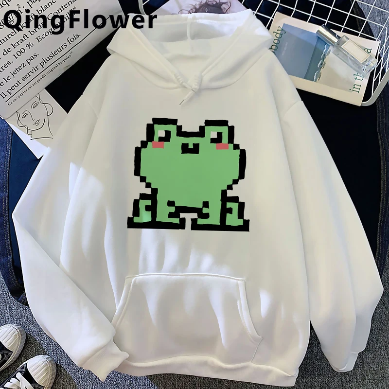 

Kawaii Frog hoodies female harajuku grunge graphic hip hop women clothing anime