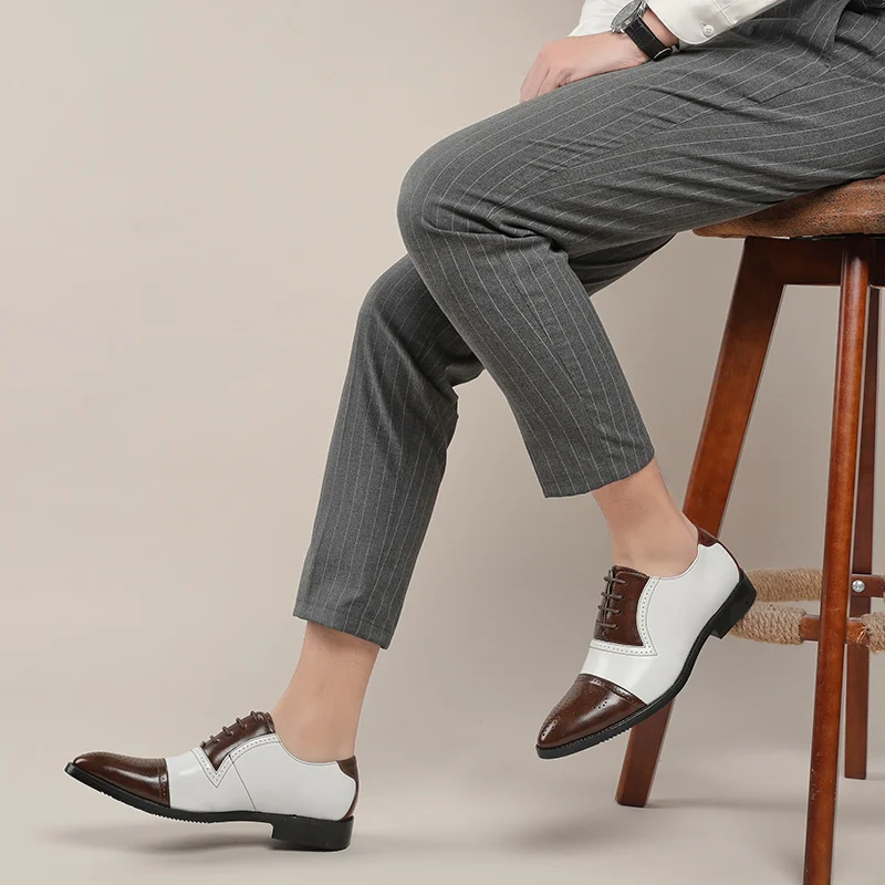 Туфли мужские из лакированной кожи брендовые лоферы без застежки классические