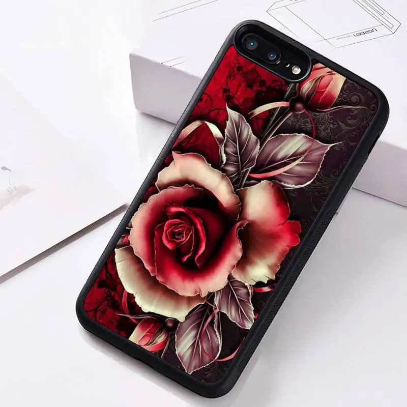 

Scarlet Rose Phone Case For iphone 12 mini 11 Pro Xs Max X Xr 6 6s 7 8 Plus SE2020 High Quality PC TPU Silicone Cover