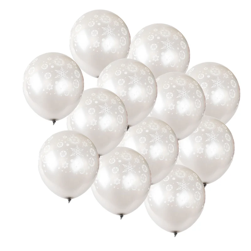 

Синие латексные шары со снежинками DAWN