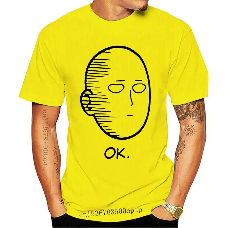 

Футболка унисекс с аниме One-Punch, Модная хлопковая футболка с принтом, повседневные топы, футболки